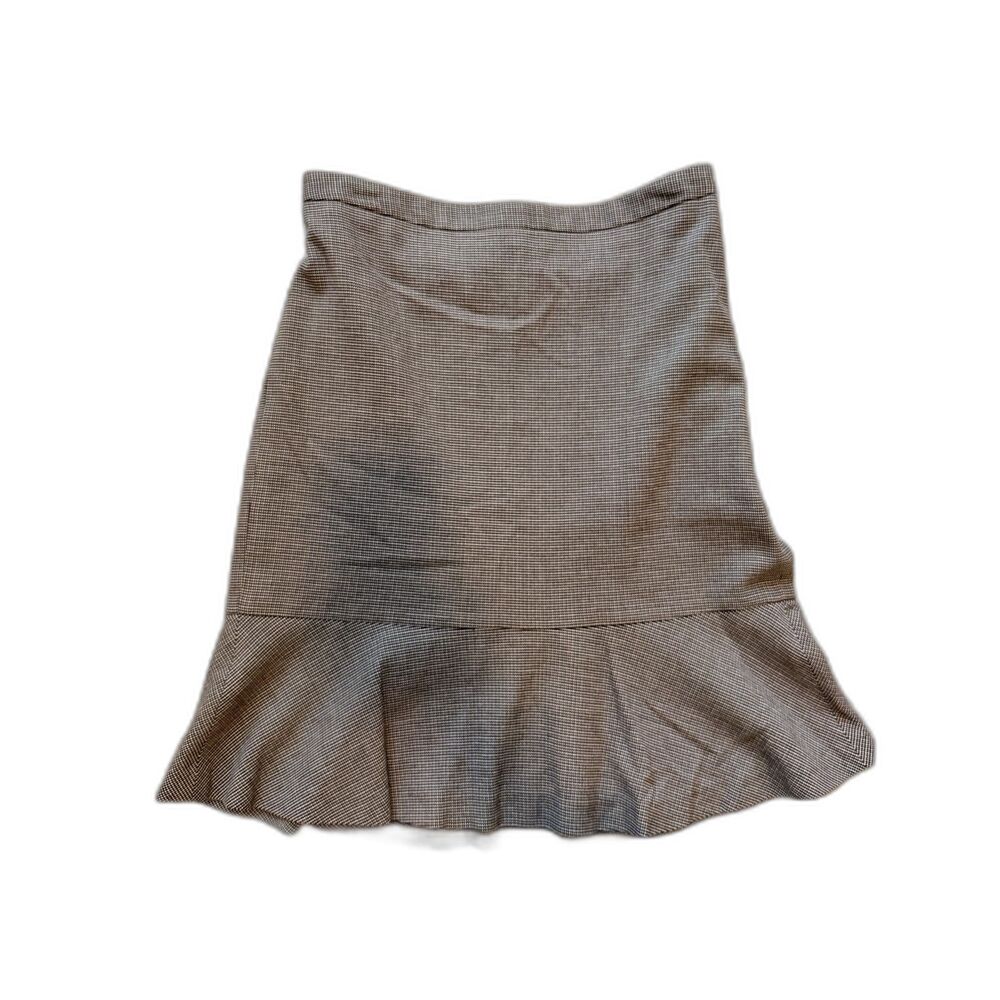 Ruffle Hem Knee Length Skirt